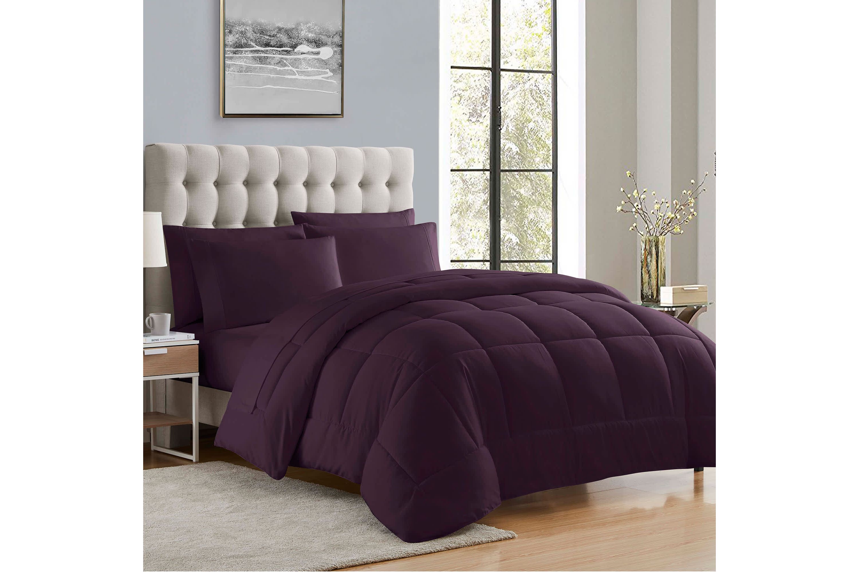 7 Piece Bed-In-A-Bag Down Alternative Comforter & Sheet Set RV Short Queen
