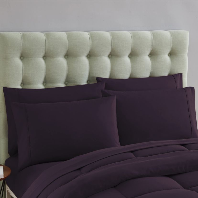 7 Piece Bed-In-A-Bag Down Alternative Comforter & Sheet Set RV Short Queen