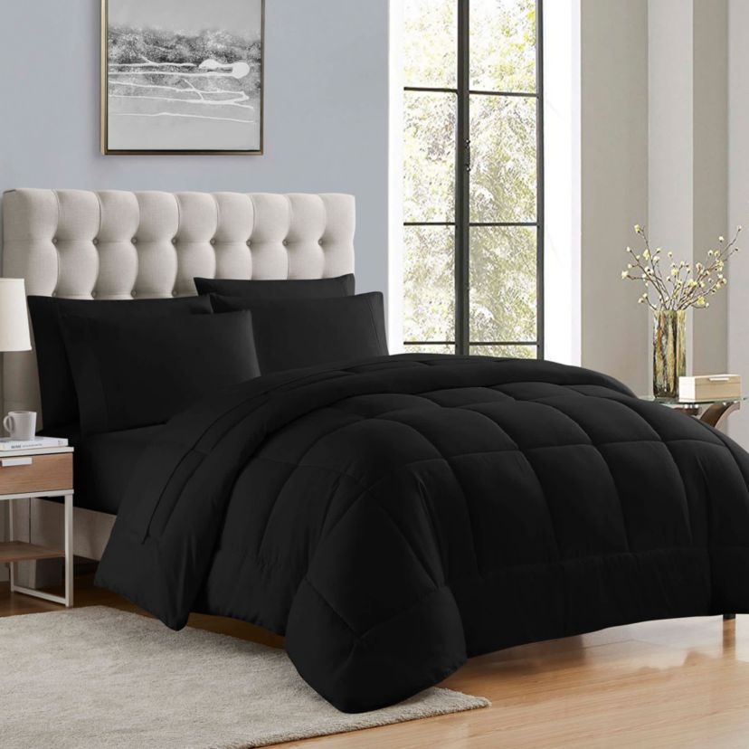 7 Piece Bed-In-A-Bag Down Alternative Comforter & Sheet