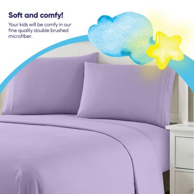 Sweet Home Collection Kids Solid 4 Piece Sheet Set, Ultra Soft 1800 Series, Double Brushed Microfiber, Twin XL