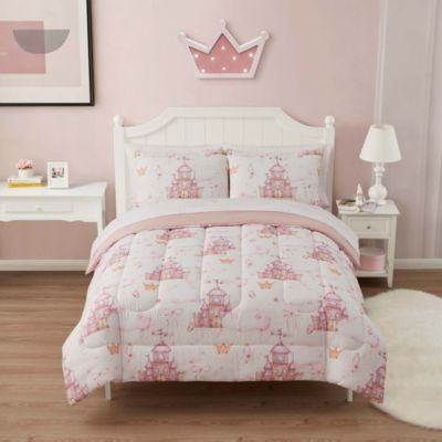 Sweet Home Collection Fairytale Princess Printed Kids Bedding Set includes Sheet Set, Pink, Full