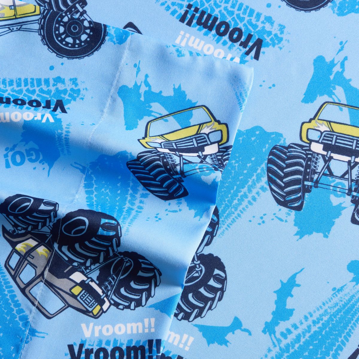 Monster Truck Kids Printed Bedding Set Includes Sheet Set