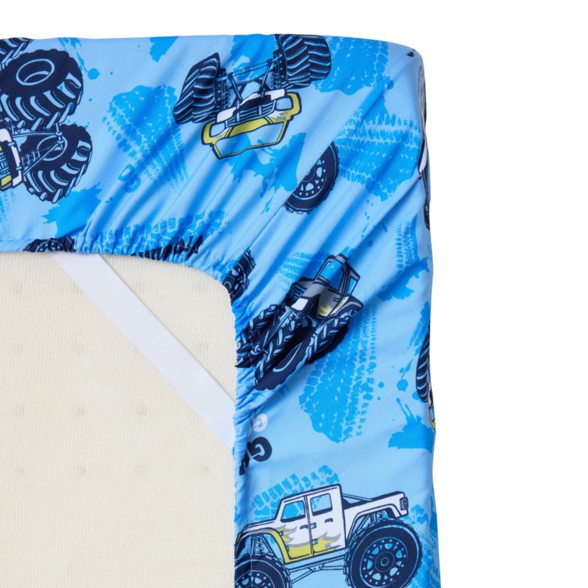 Monster Truck Kids Printed Bedding Set Includes Sheet Set