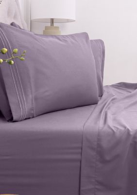 Tremendous Bedding Collection Purple 1000TC Organic Cotton Select US Size & Item 
