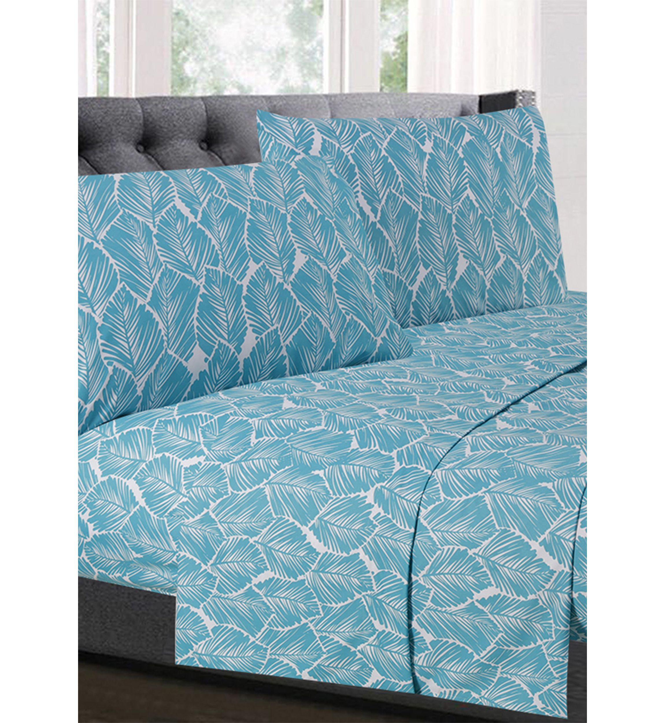 Tropical Leaf Pattern 1500 Supreme Collection Sheet Set