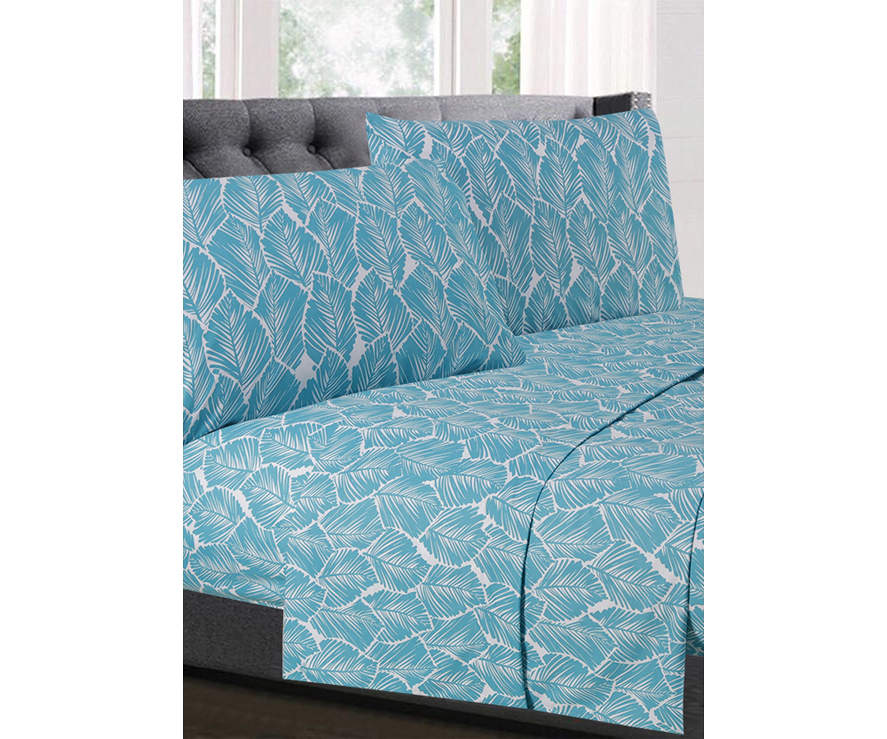 Tropical Leaf Pattern 1500 Supreme Collection Sheet Set