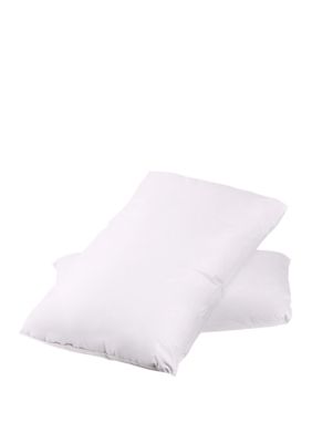 Sweet Home Collection White Feather Down Blend Bed Pillows All Cotton Cover 2 Pack