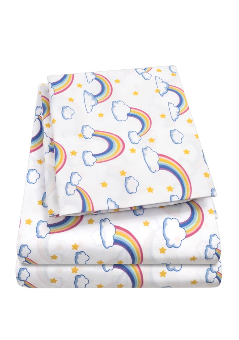 Rainbows, Clouds & Stars Kids Sheet Set