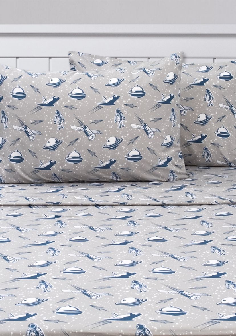 Space Ship Rocket Astronaut Kids Sheet Set