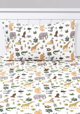 Sweet Home Collection Wild Kingdom Animals Giraffe, Rhino, Lion Kids ...