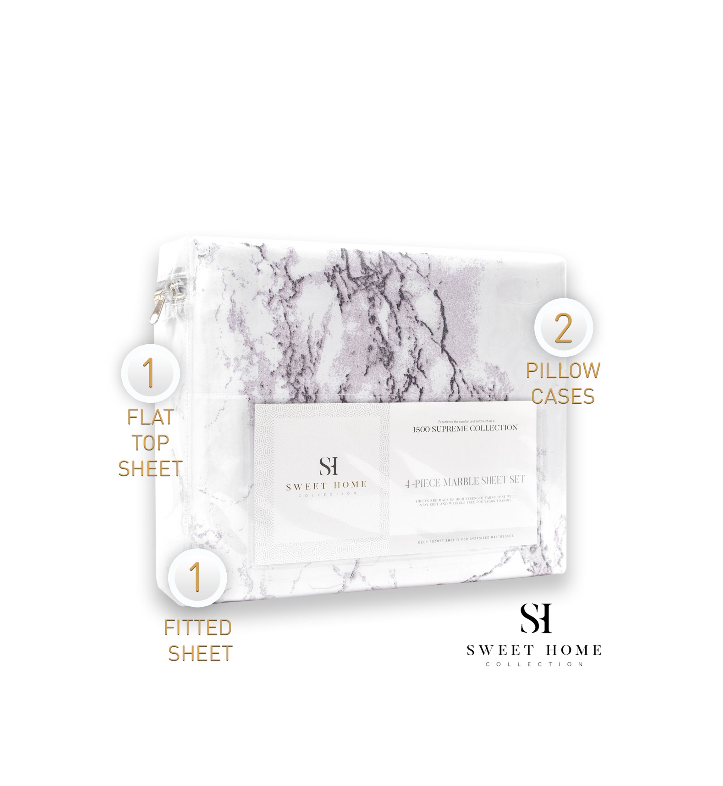 Marble Print Sheet Set