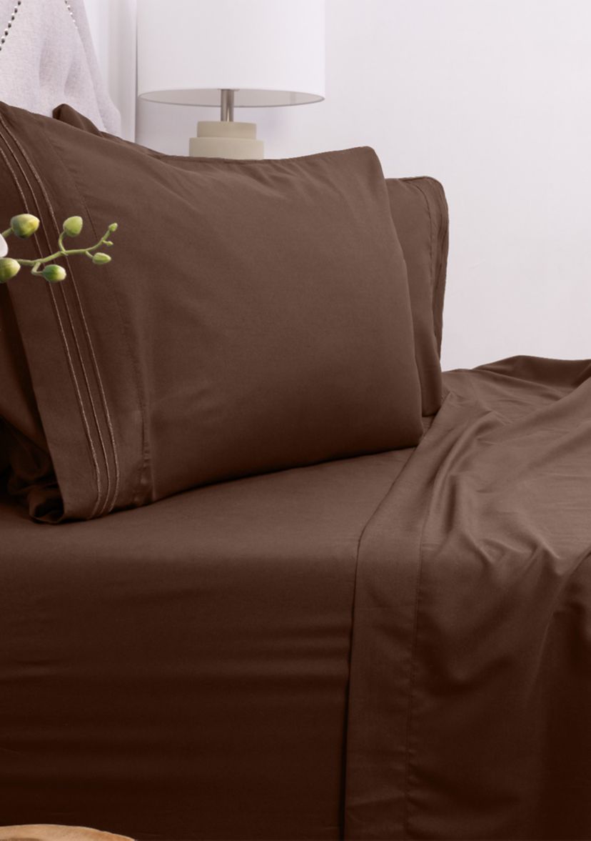 1800 Series 4 Piece Deep Pocket Bed Sheet Set