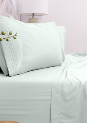 Sweet Home Collection 1800 Series 4 Piece Deep Pocket Bed Sheet Set, Mint, Short Queen/RV -  0842491126353