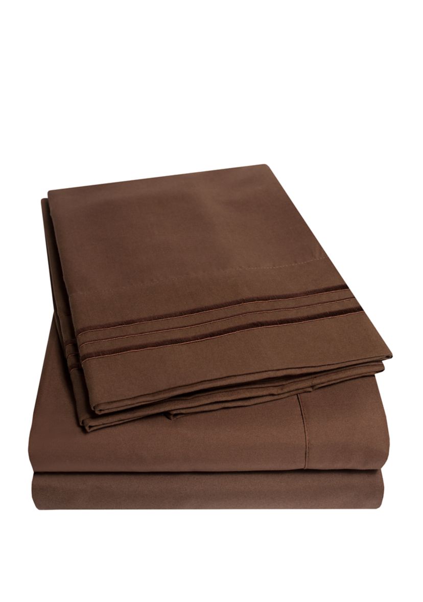 1800 Series 4 Piece Deep Pocket Bed Sheet Set