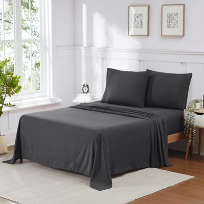 Sweet Home Collection 4 Piece Sheet Set, Ultra Soft 1800 Series, Double Brushed Microfiber, Grey, Twin/Twin XL