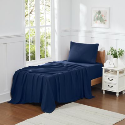Sweet Home Collection 4 Piece Sheet Set, Ultra Soft 1800 Series, Double Brushed Microfiber, Blue, Short Queen/RV