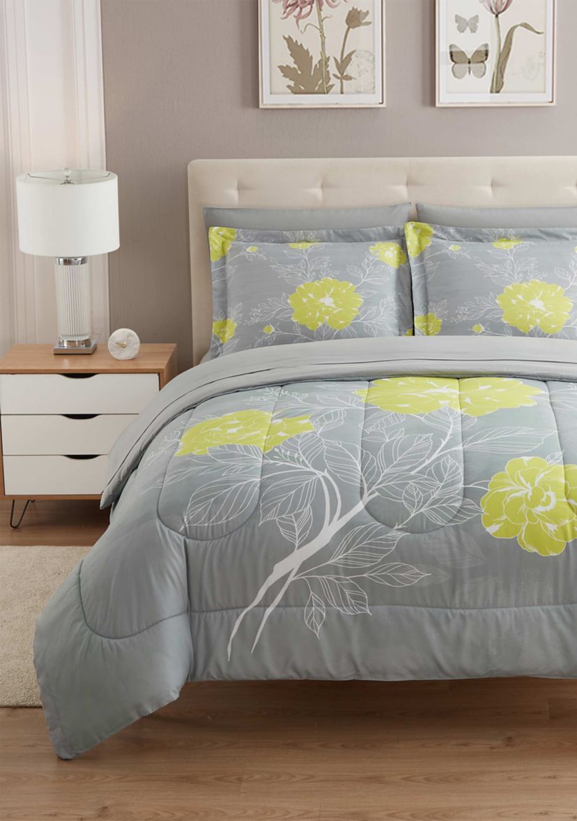 7 Piece Florence Bed in a Bag Comforter, Sham & Sheet Set