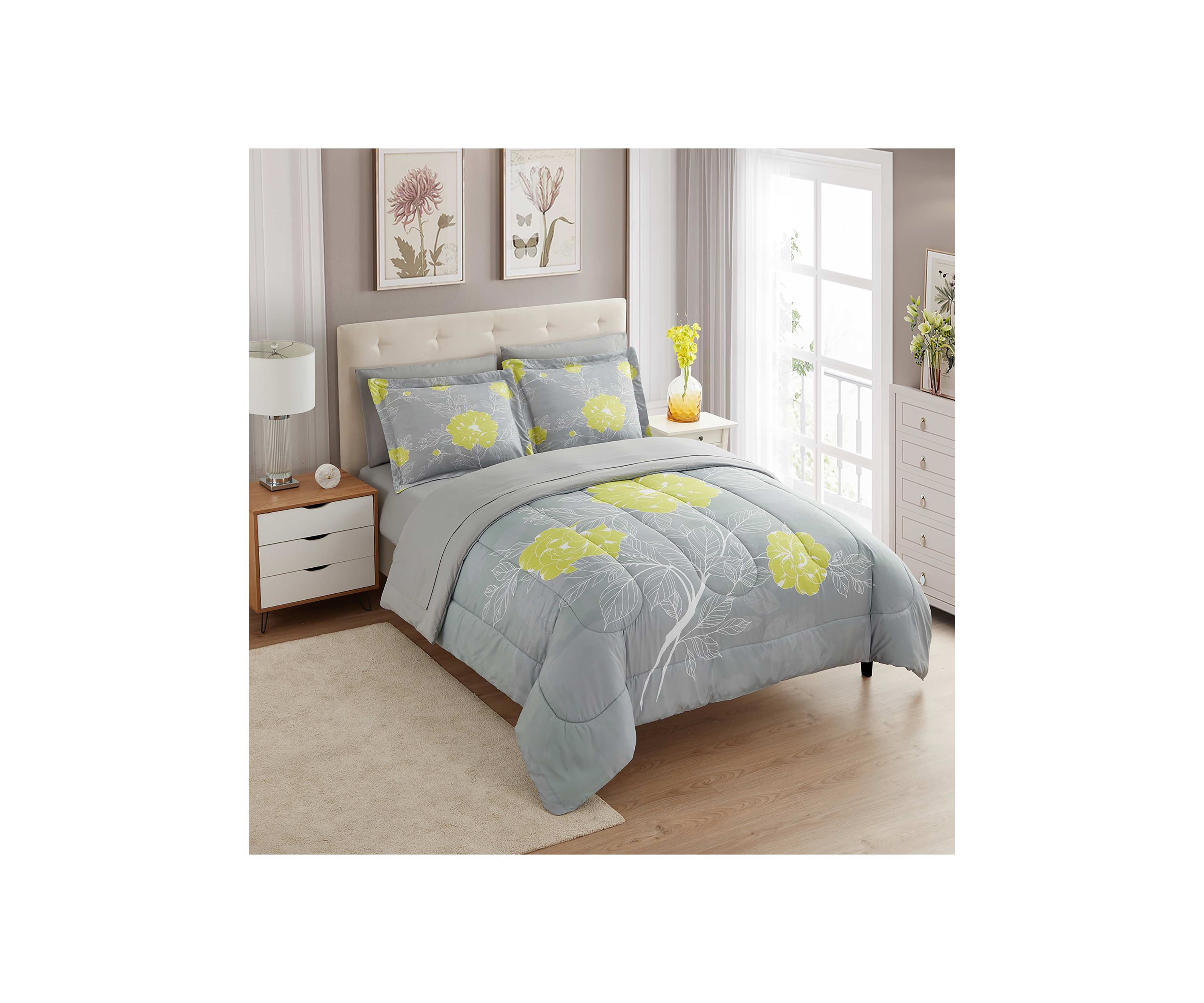 7 Piece Florence Bed in a Bag Comforter, Sham & Sheet Set