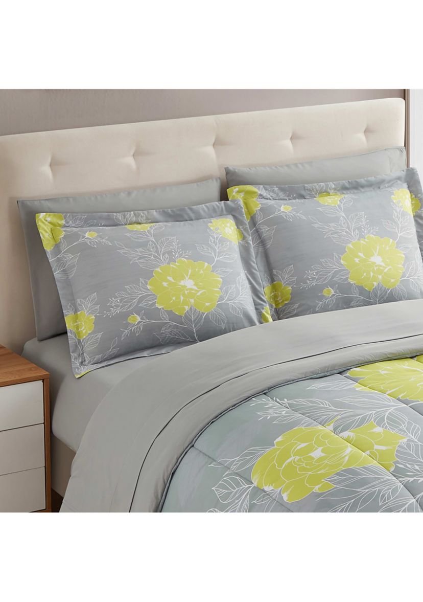 7 Piece Florence Bed in a Bag Comforter, Sham & Sheet Set
