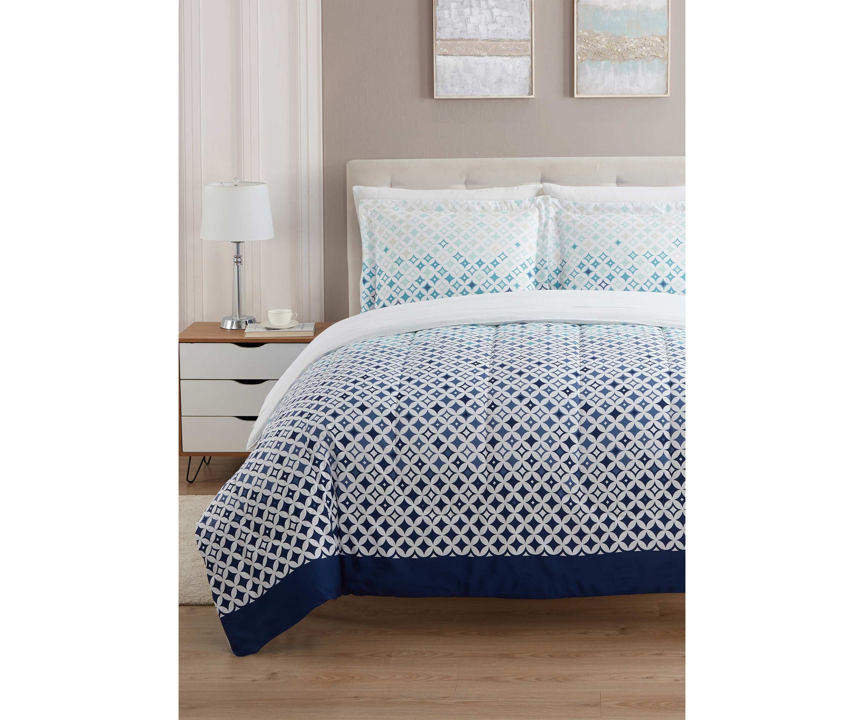 7 Piece Genova Bed in a Bag Comforter, Sham & Sheet Set