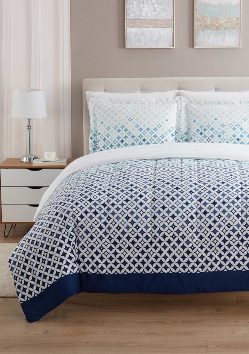 7 Piece Genova Bed in a Bag Comforter, Sham & Sheet Set