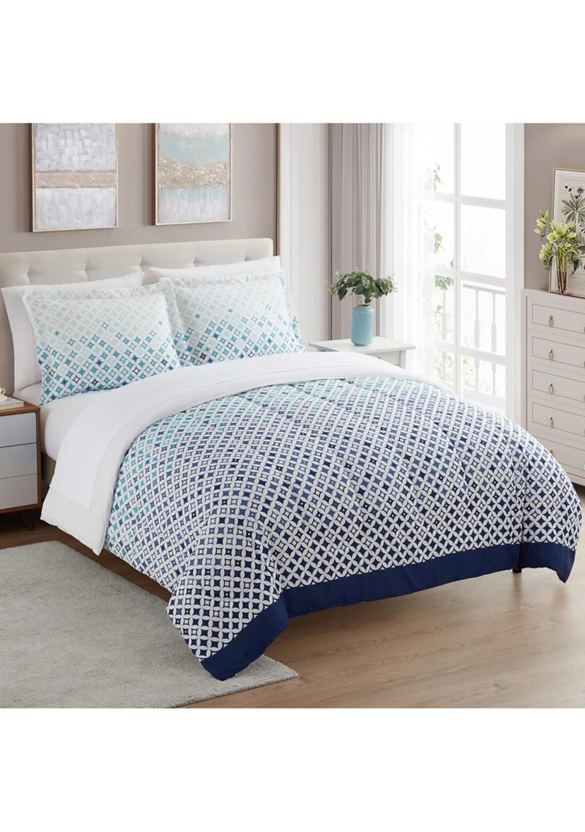 7 Piece Genova Bed in a Bag Comforter, Sham & Sheet Set