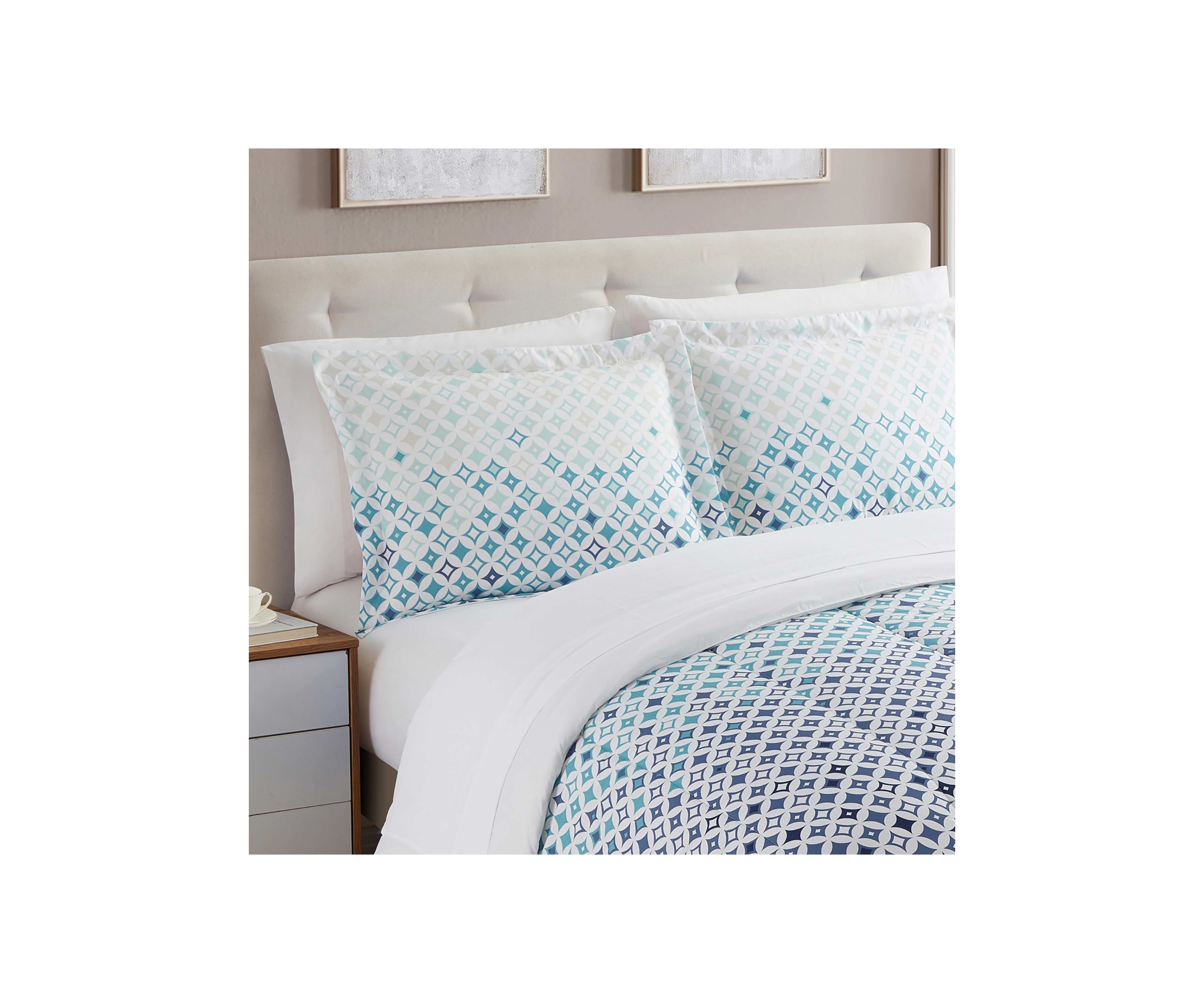 7 Piece Genova Bed in a Bag Comforter, Sham & Sheet Set