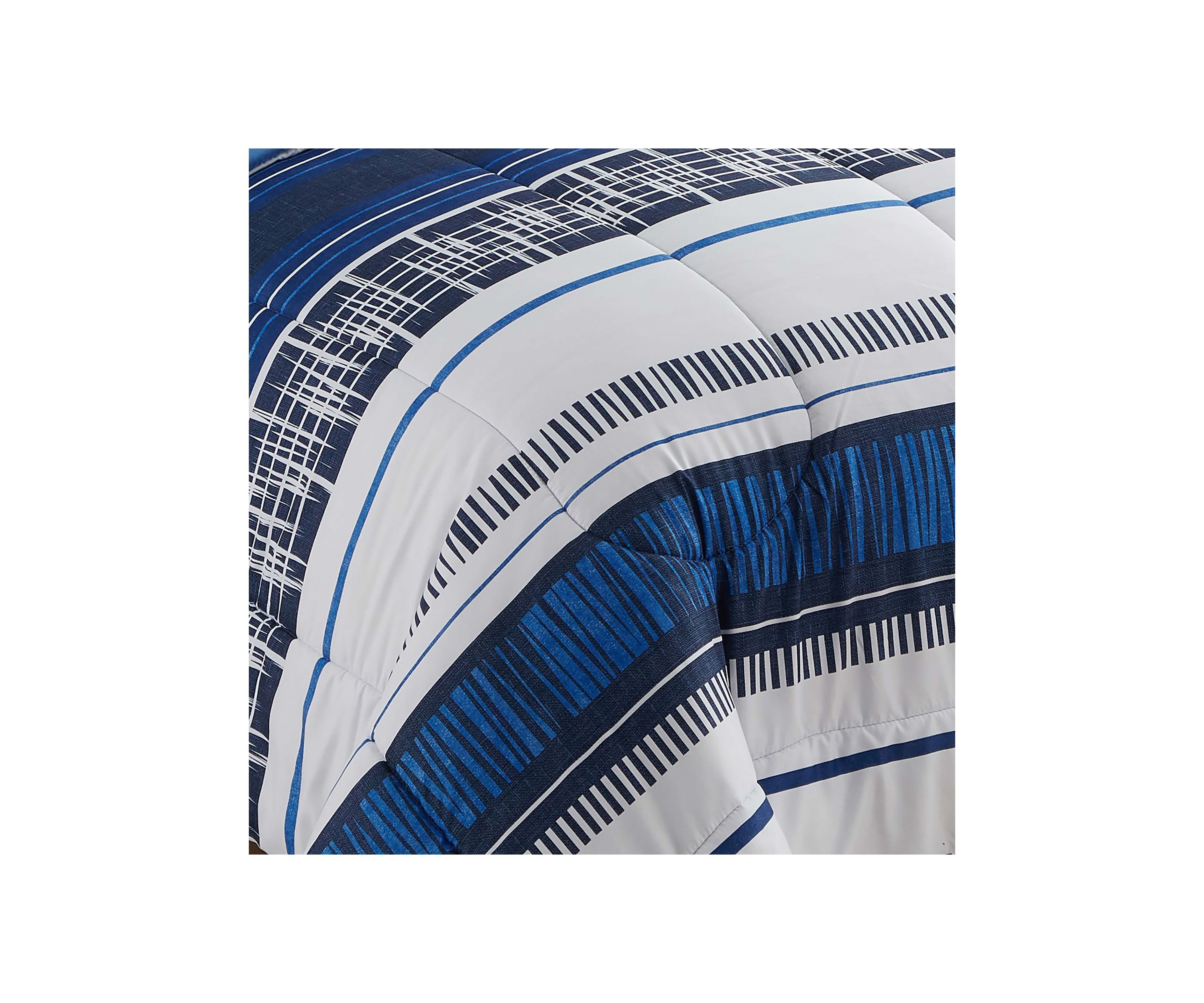 7 Piece Mediterranean Bed in a Bag Comforter, Sham & Sheet Set