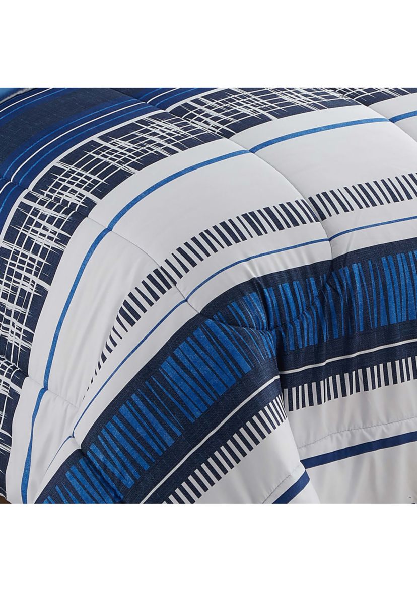 7 Piece Mediterranean Bed in a Bag Comforter, Sham & Sheet Set