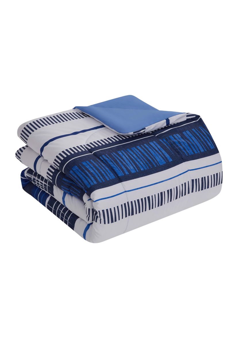 7 Piece Mediterranean Bed in a Bag Comforter, Sham & Sheet Set