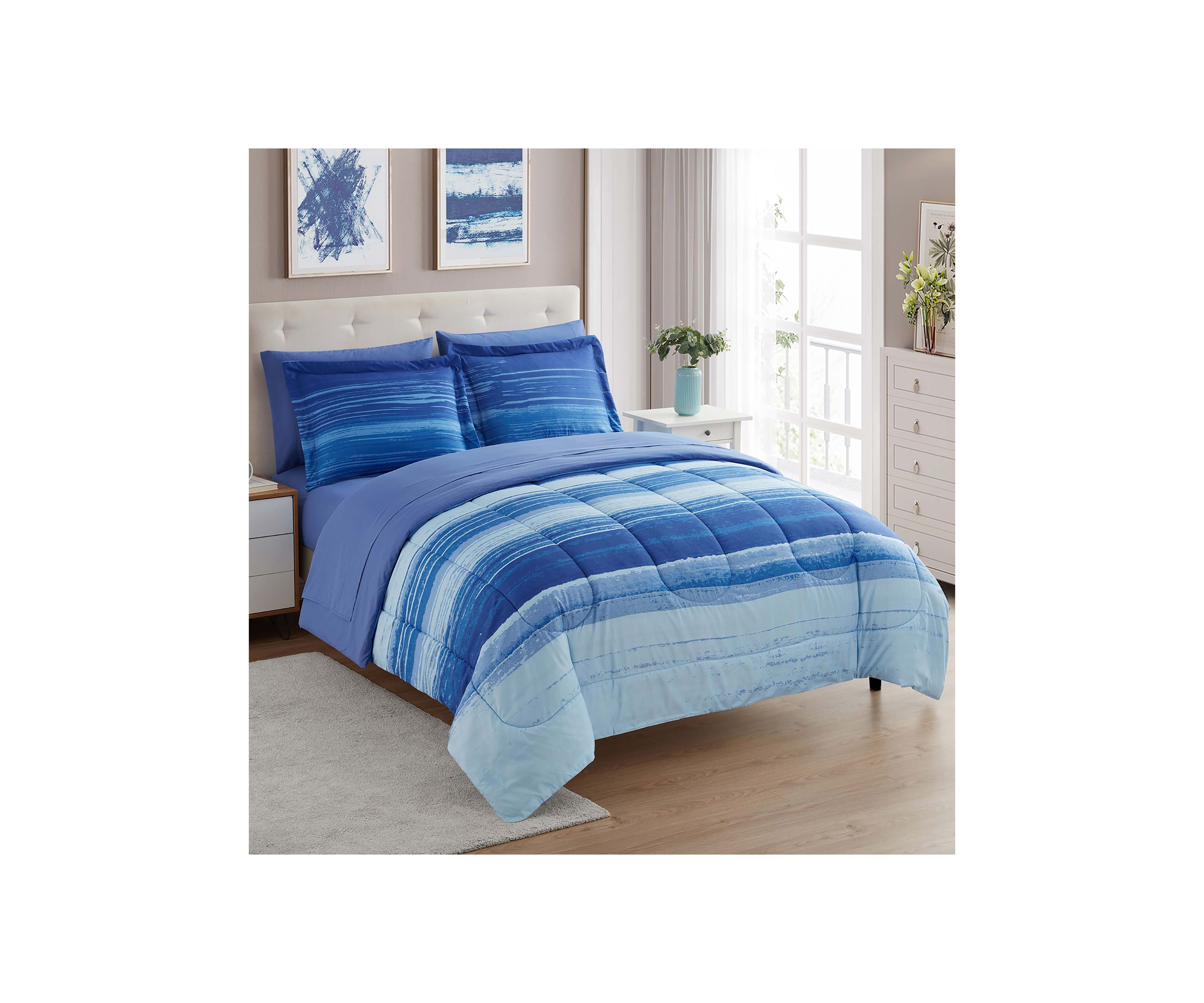 7 Piece Siena Bed in a Bag Comforter, Sham & Sheet Set