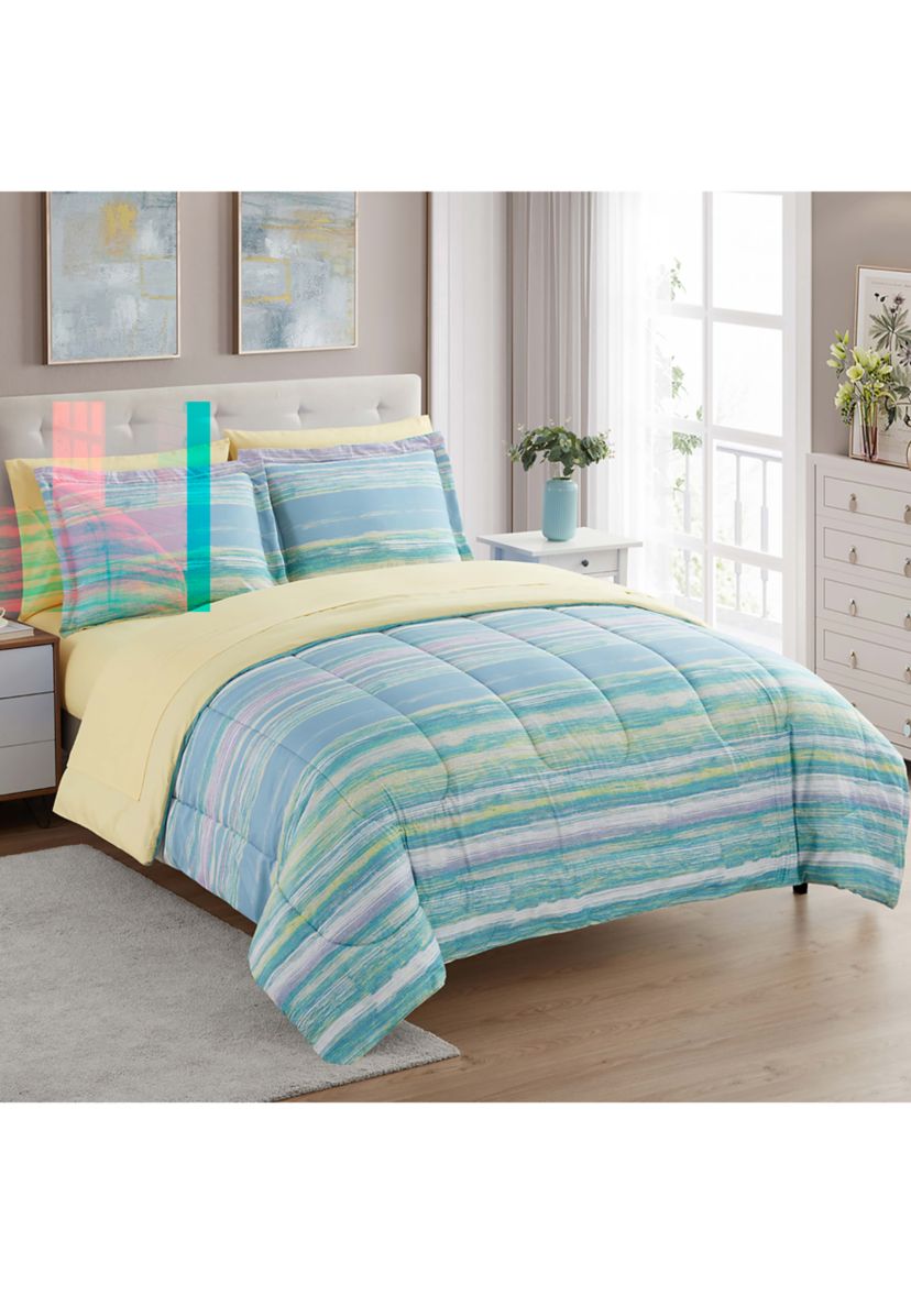 7 Piece Sorento Bed in a Bag Comforter, Sham & Sheet Set