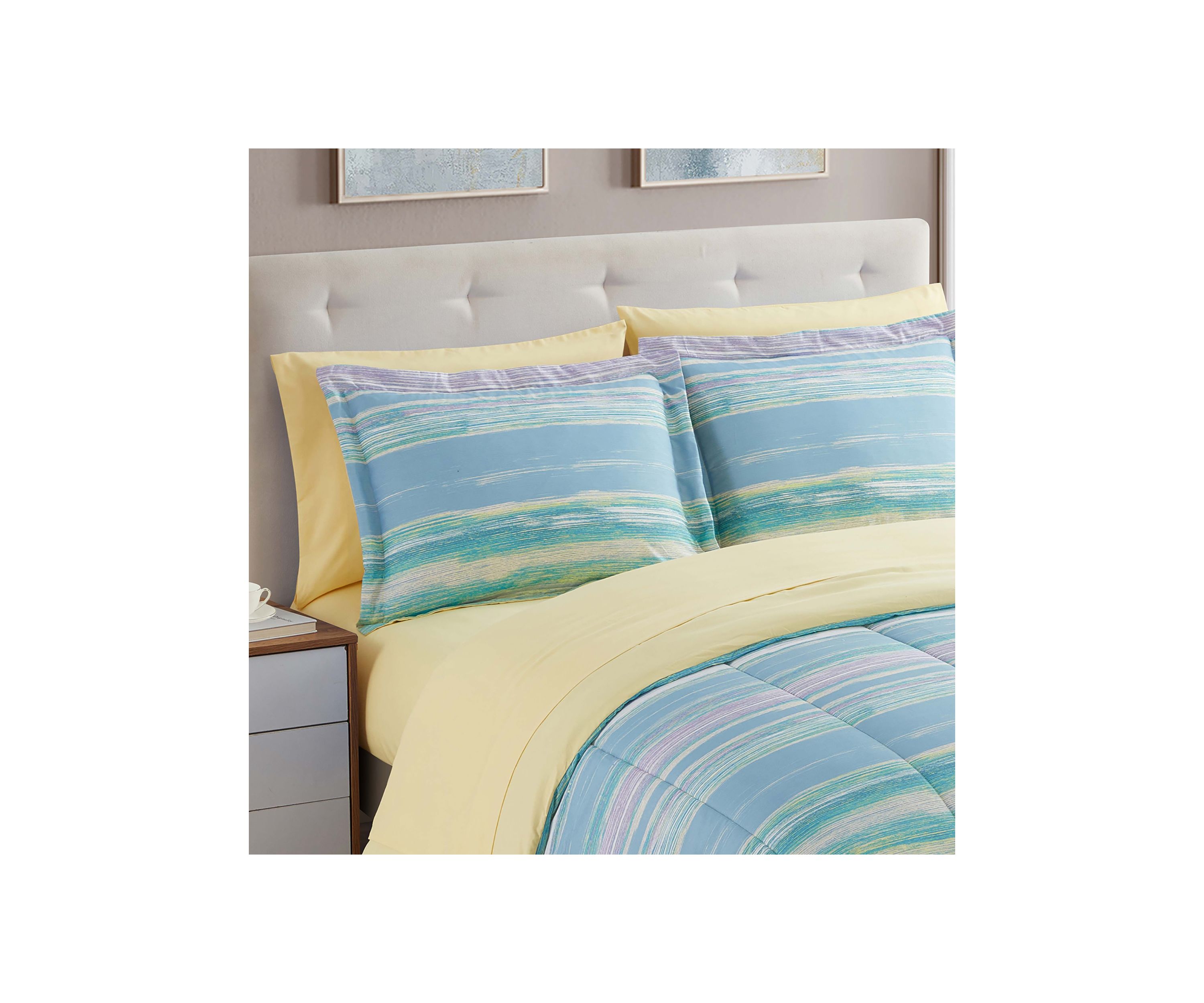 7 Piece Sorento Bed in a Bag Comforter, Sham & Sheet Set