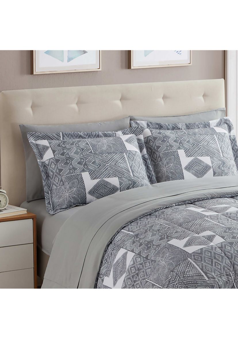 7 Piece Tulsa Bed in a Bag Comforter, Sham & Sheet Set