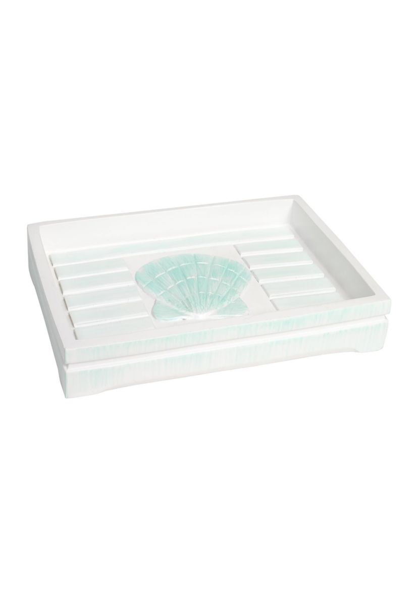 Beach Shells Bath Accessory Collection Poly Resin Bathroom Soap Dish