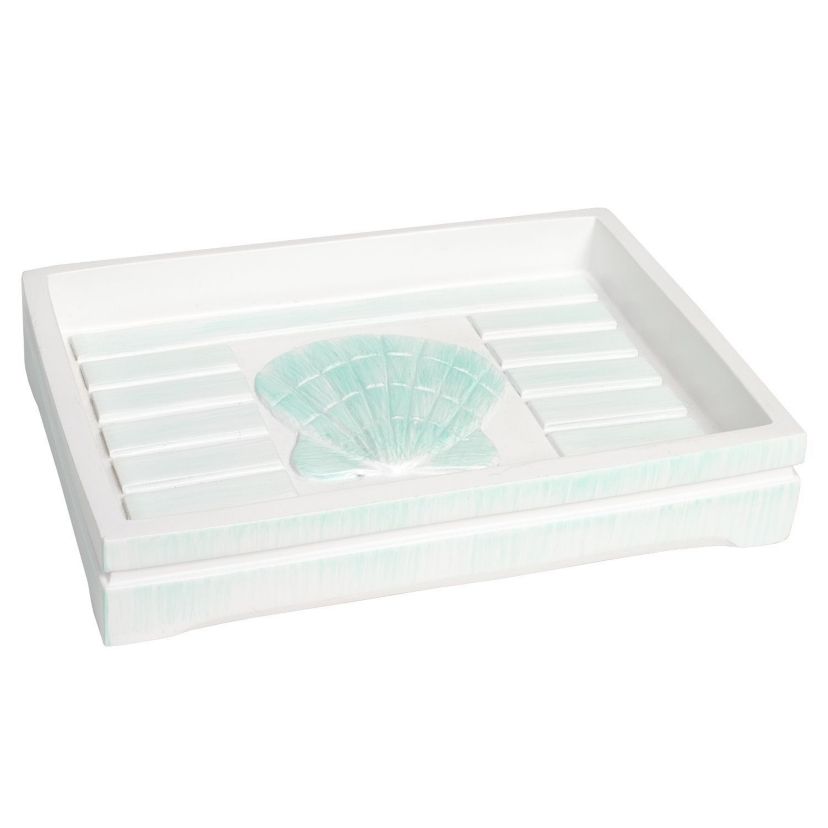 Beach Shells Bath Accessory Collection Poly Resin Bathroom Soap Dish