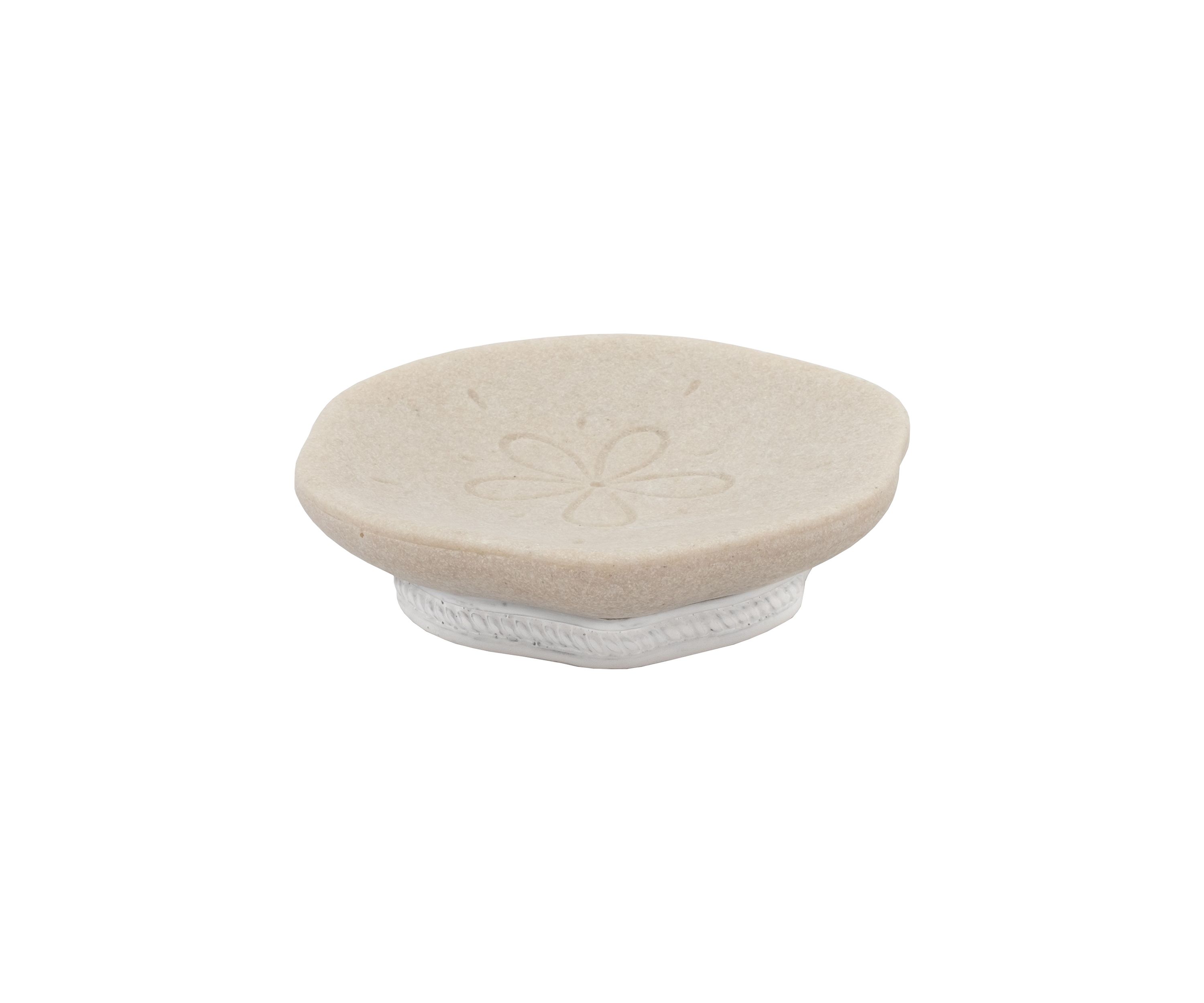 Coastal Shell Bath Accessory Collection 4 Piece Bathroom Set