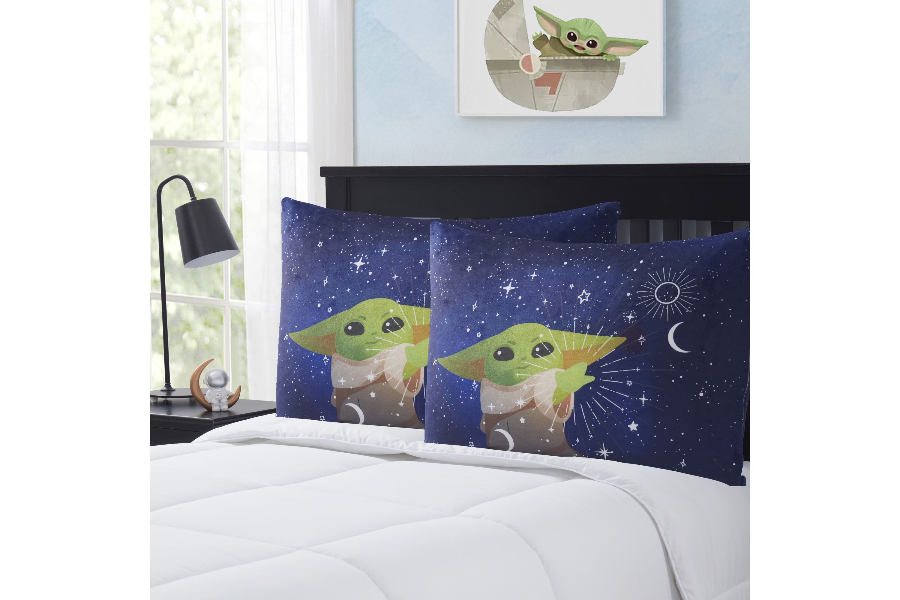 Baby Yoda Grogu Reversible 20" x 26" Bed Pillow 2 Pack