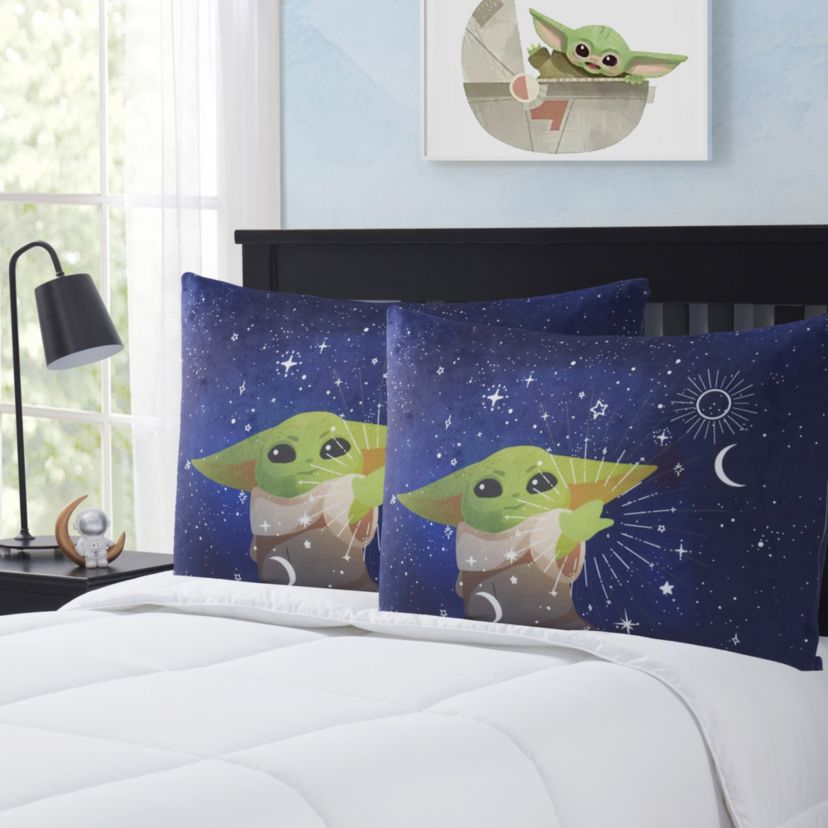 Baby Yoda Grogu Reversible 20" x 26" Bed Pillow 2 Pack