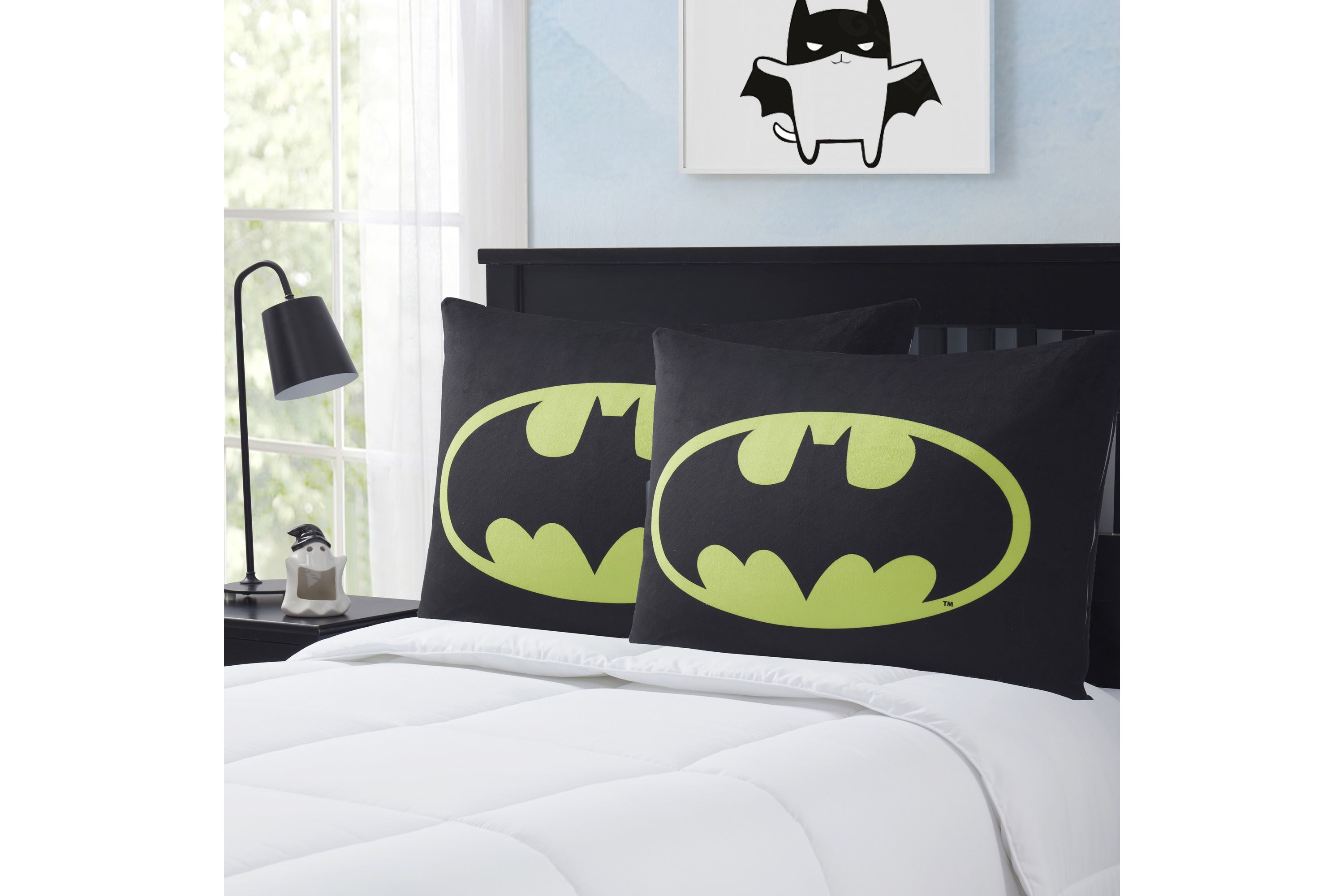 Batman Signal Reversible 20" x 26" Bed Pillow 2 Pack
