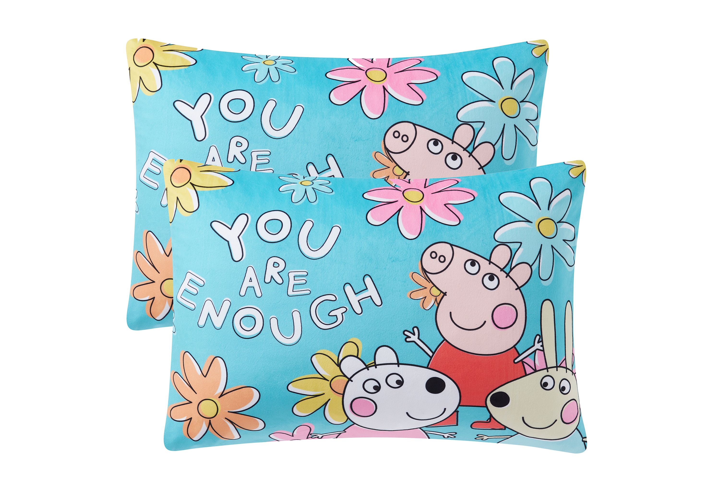 Peppa Pig Reversible 20" x 26" Bed Pillow 2 Pack