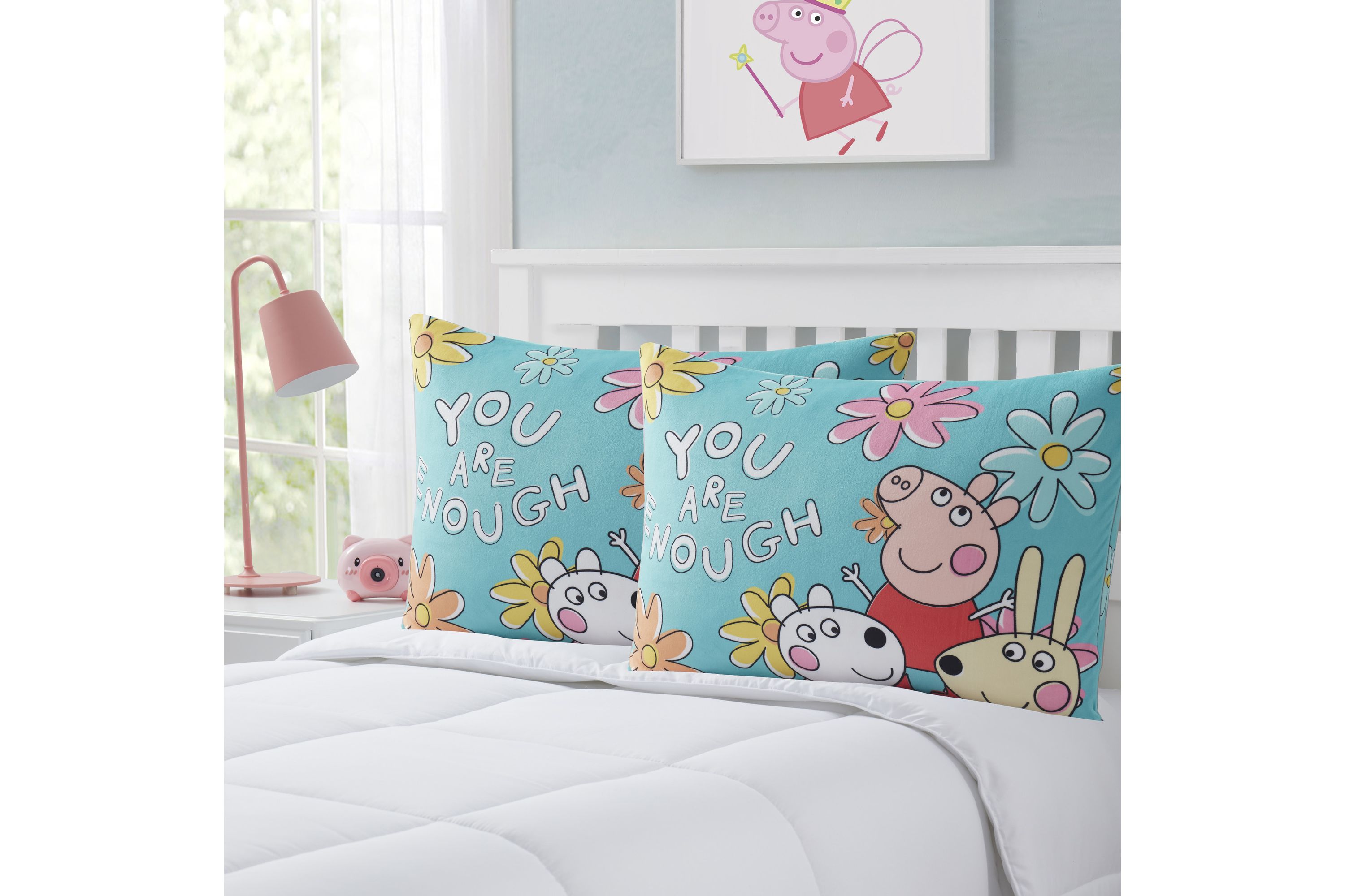 Peppa Pig Reversible 20" x 26" Bed Pillow 2 Pack