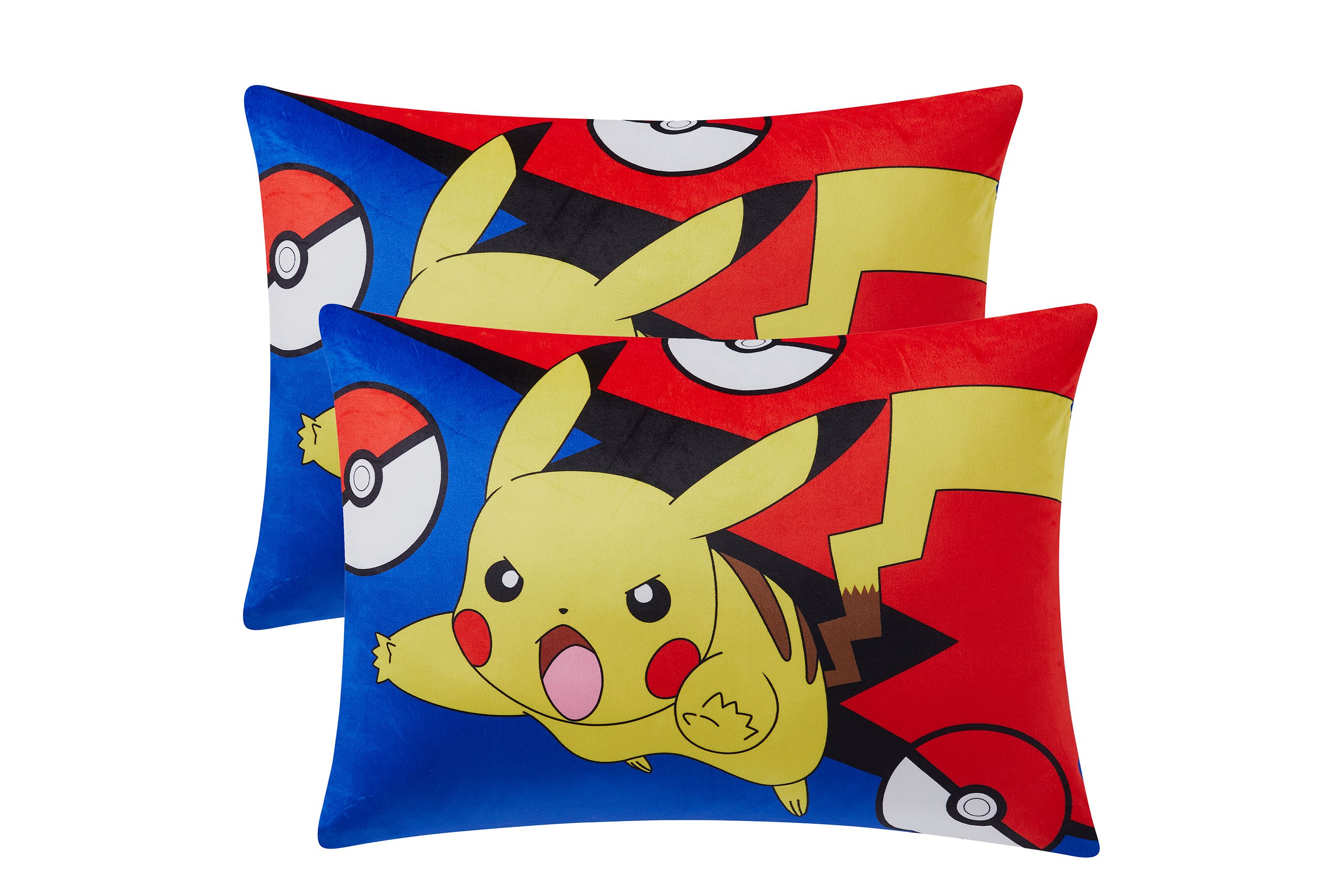 Pikachu Reversible 20" x 26" Bed Pillow 2 Pack