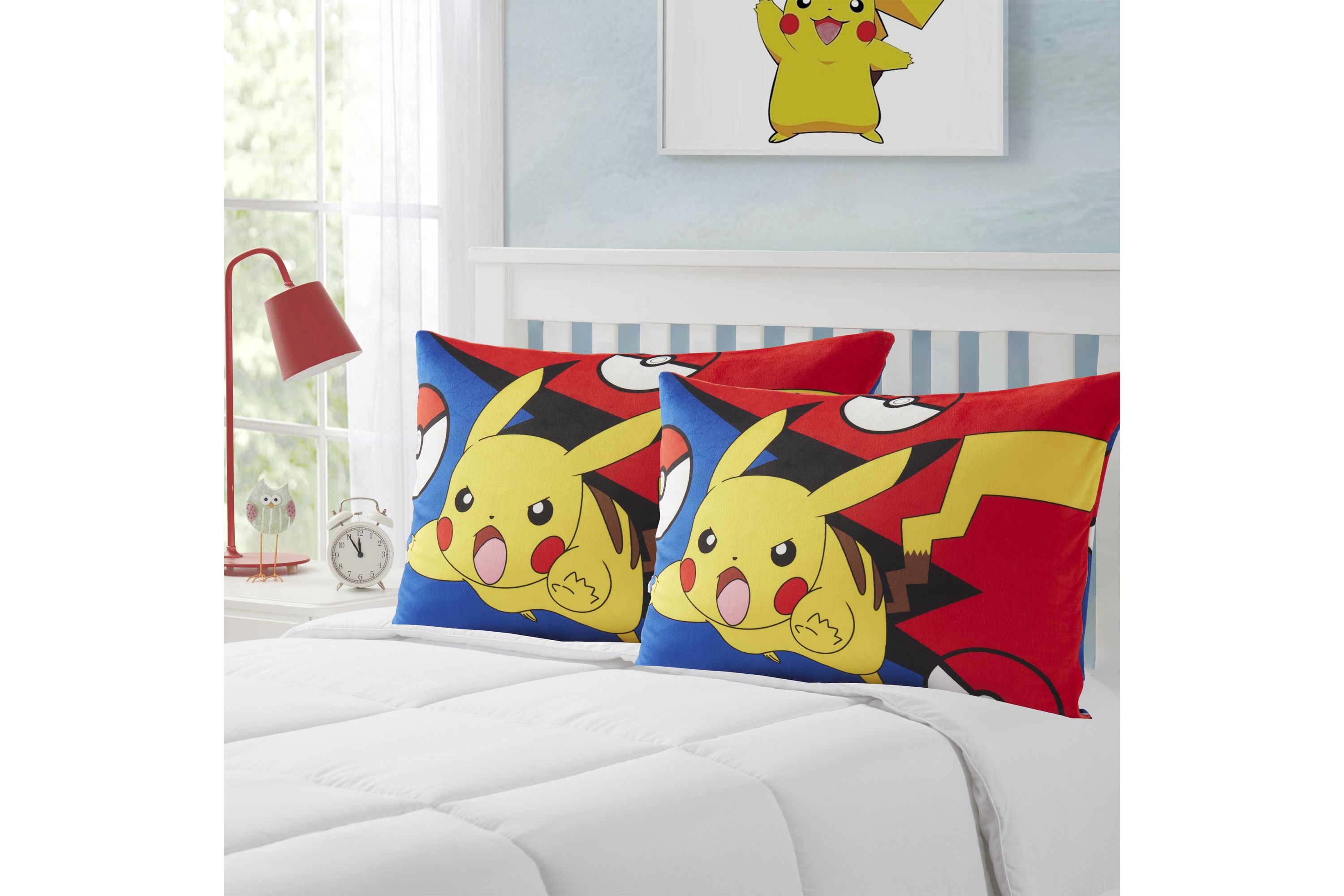 Pikachu Reversible 20" x 26" Bed Pillow 2 Pack