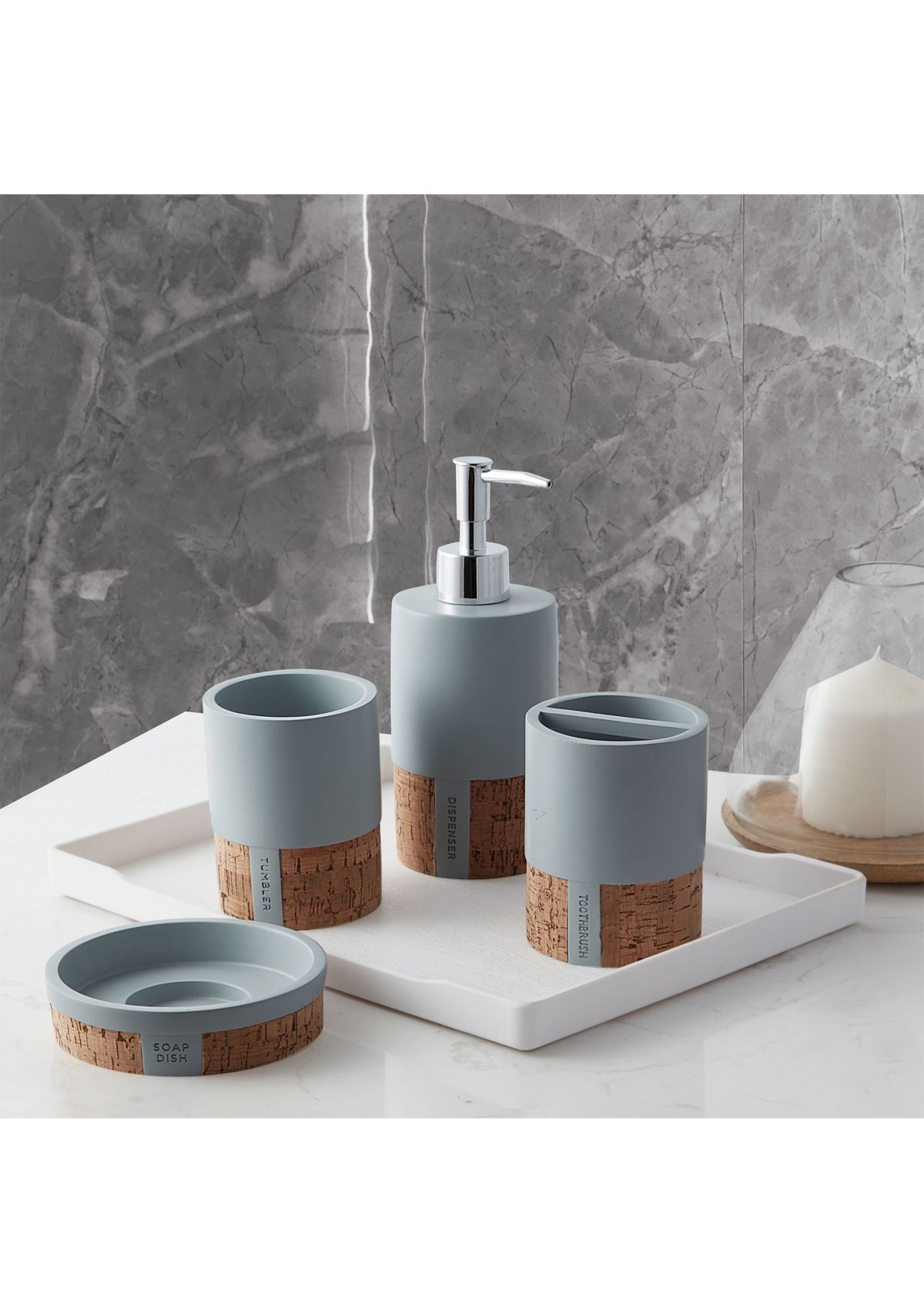 Moderno Bath Accessory Collection 4 Piece Bathroom Set