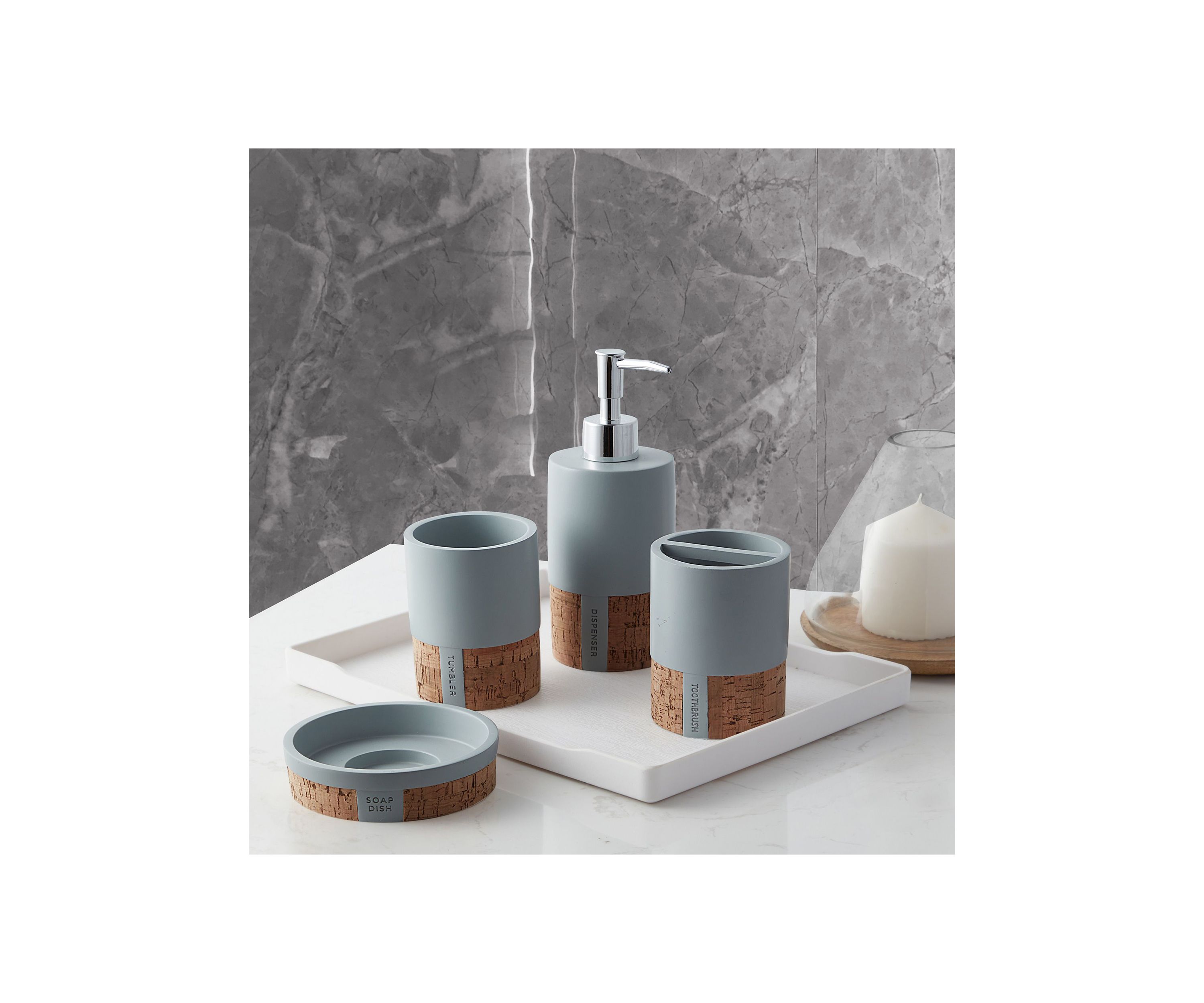 Moderno Bath Accessory Collection 4 Piece Bathroom Set