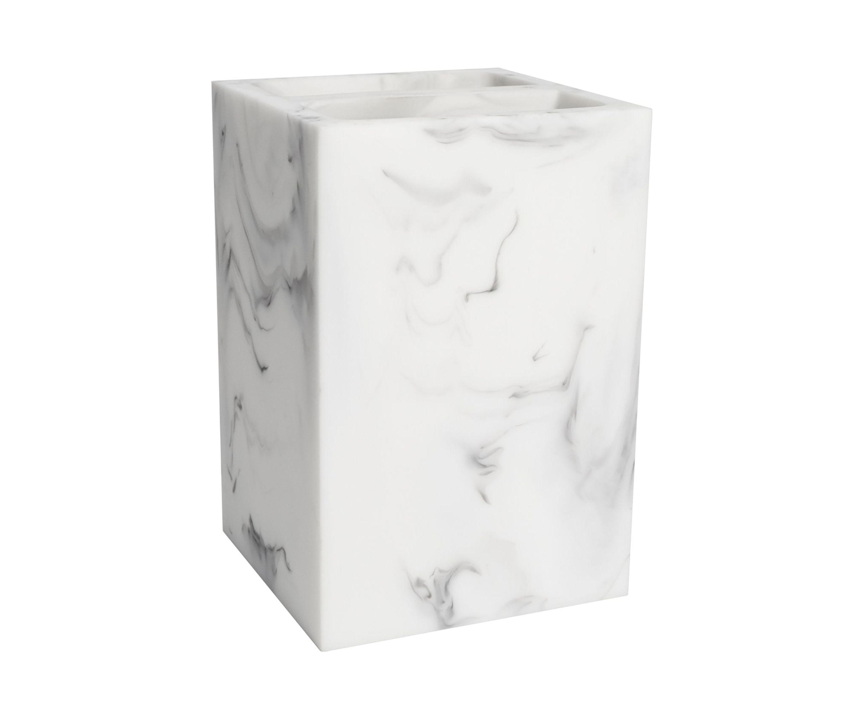 Plaza Poly Resin Bath Accessory Collection 4 Piece Bathroom Set