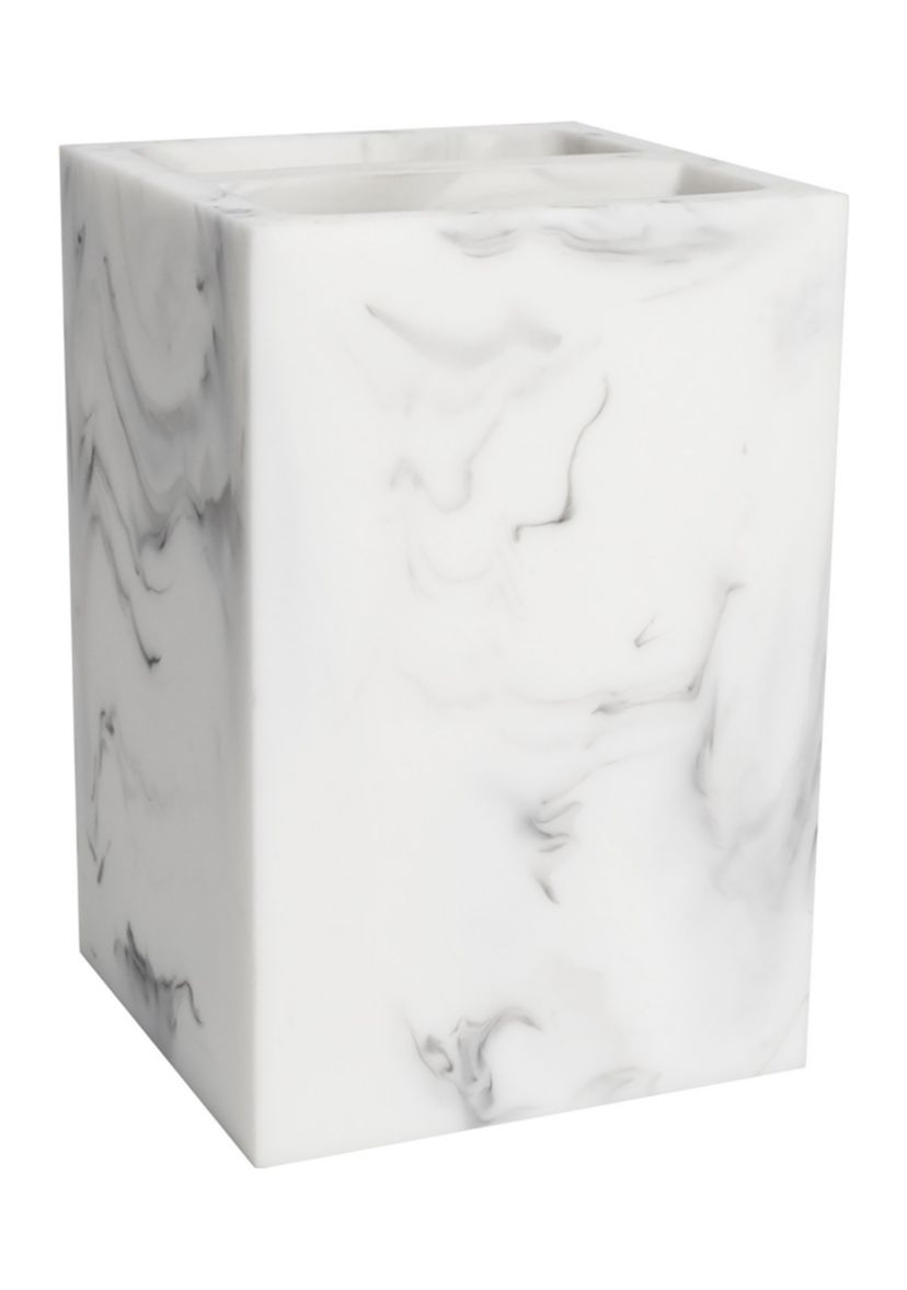 Plaza Poly Resin Bath Accessory Collection 4 Piece Bathroom Set