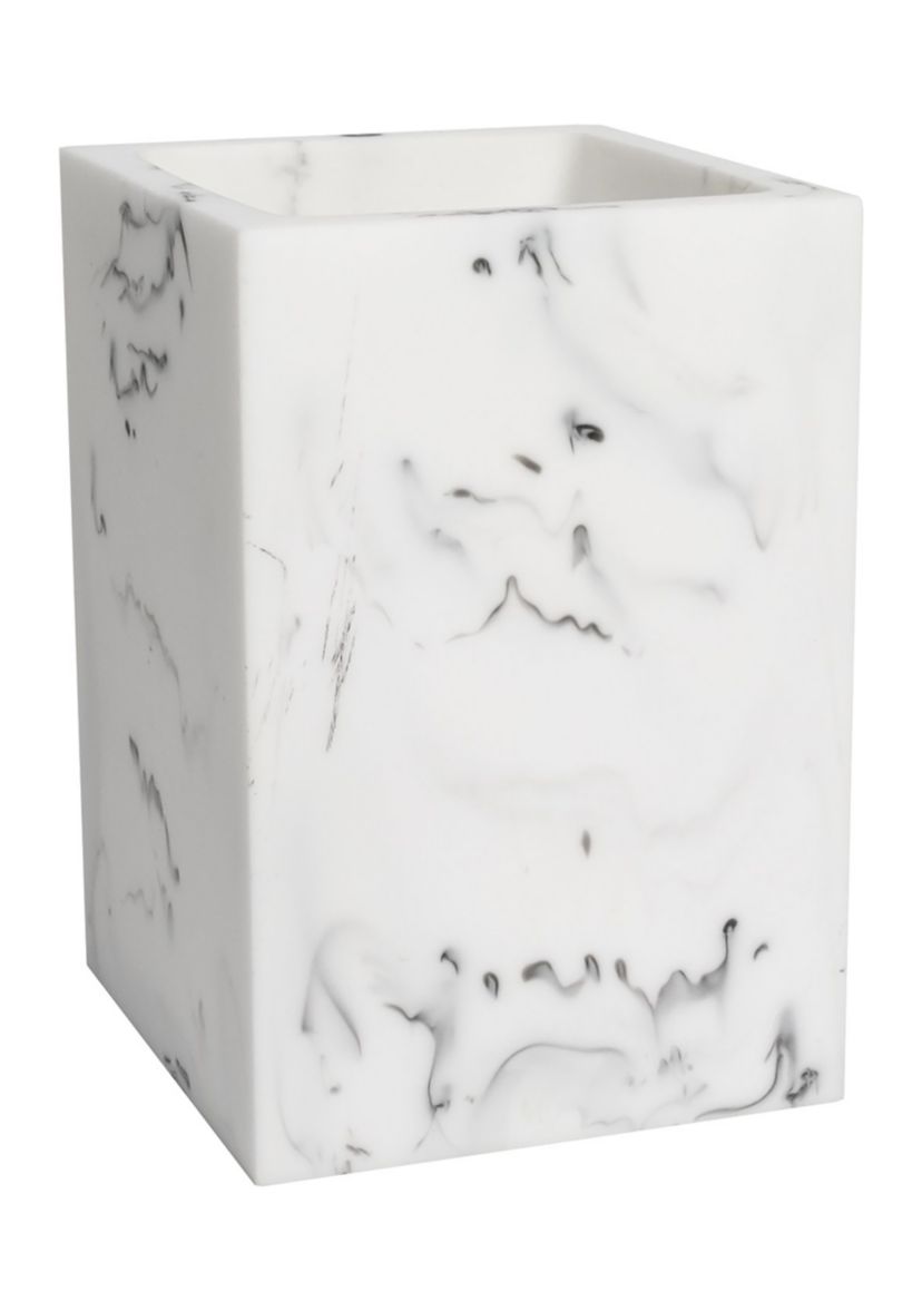 Plaza Poly Resin Bath Accessory Collection 4 Piece Bathroom Set