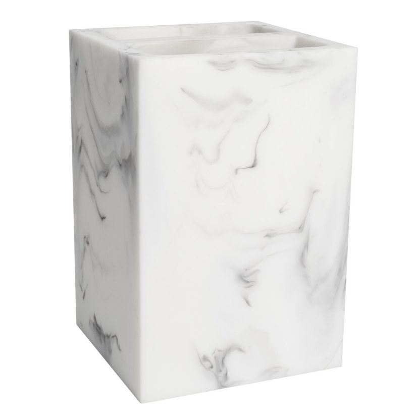 Plaza Bath Accessory Collection Poly Resin Bathroom Toothbrush Holder
